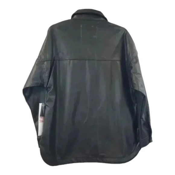 L Size 11/13 Celebrity Pink Women's Pleather Shacket. Multipurpose Jacket/Shirt - Picture 5 of 11